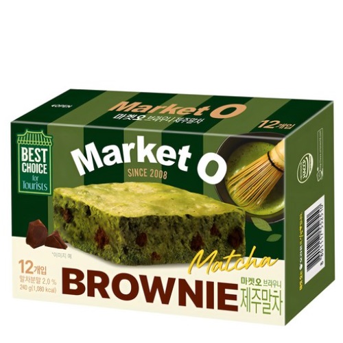 Market O Brownie Jeju Matcha 12pieces (240g)