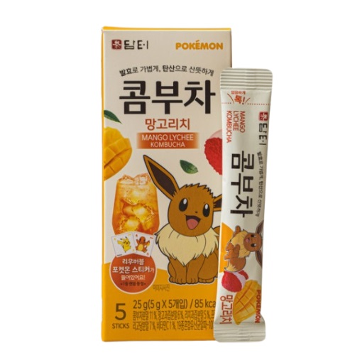 [DAISO] Damtuh Pokemon Kombucha 5g*5 Pack Mango Rich