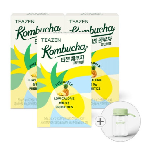 TEAZEN Kombucha Pineapple 10sticks *3boxs (including bottle)