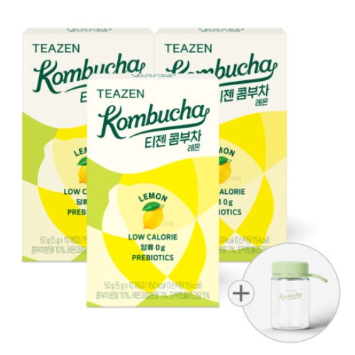 TEAZEN Kombucha LEMON 10sticks*3boxs (including bottle)