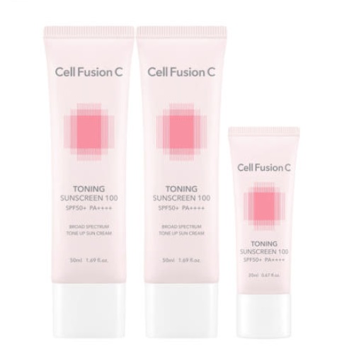 Cell Fusion C Toning Suncreen 100 SPF50+PA++++50ml+50ml+20ml