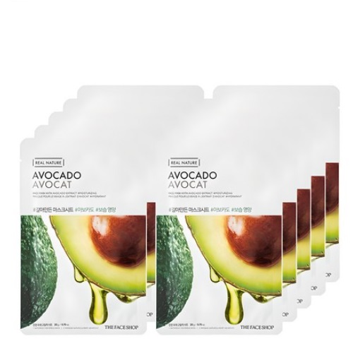 THE FACE SHOP Real Nature AVOCADO Mask Sheet 10pcs.