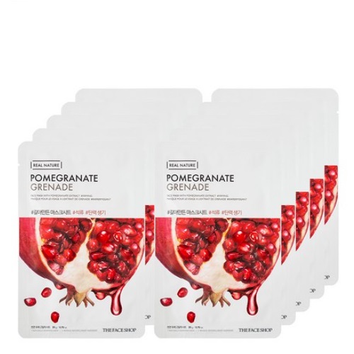 THE FACE SHOP Real Nature POMEGRANATE Mask Sheet 10pcs.