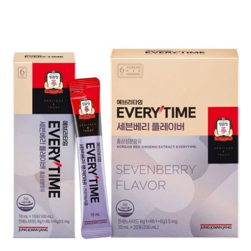 KGC Jung Kwan Jang Korean Red Ginseng Extract Everytime Sevenberry Flavor (10ml*20 Sticks)