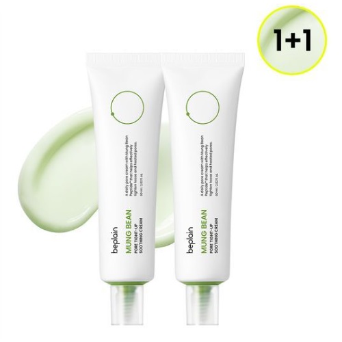 Beplain Mung Bean Pore Tight Up Soothing Cream 60ml 1+1 Set