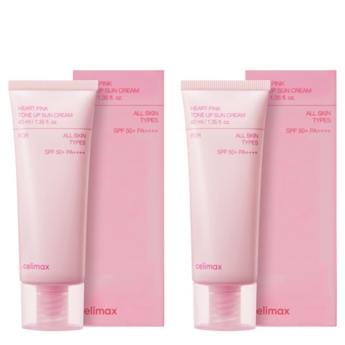 Celimax Heart Pink Tone Up Sun Cream SPF50+PA++++40ml*2EA
