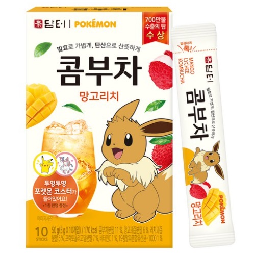 Damtuh Pokemon Kombucha Mango Lychee 10sticks