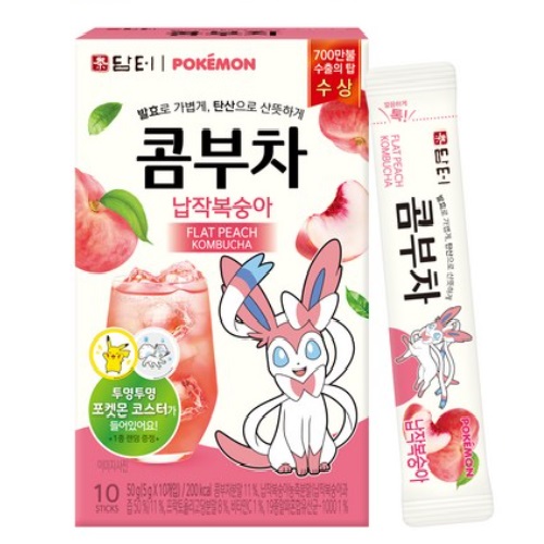 Damtuh Pokemon Kombucha Flat Peach 10sticks