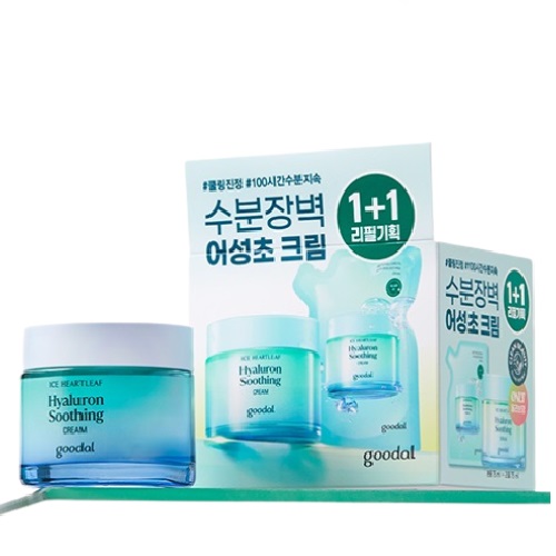 GOODAL Ice Heartleaf Hyaluron Soothing Cream 75ml +Refill 75ml