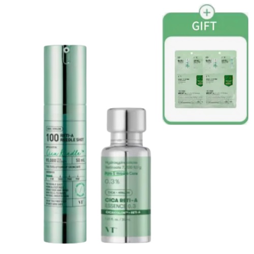 VT Reti-A Reedle Shot 100 50ml+Cica Reti-A Essence 0.3+Reti-A 3step Mask 2ea