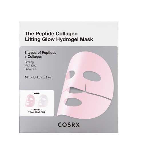 COSRX The Peptide Collagen Lifting Glow Hydrogel Mask 34g x 3ea