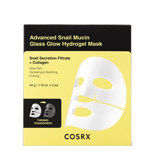 COSRX Advanced Snail Mucin Glass Glow Hydrogel Mask 34g x 3ea