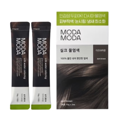 [Daiso] MODAMODA Silk Water Coloring [Dark Brown] 2 servings
