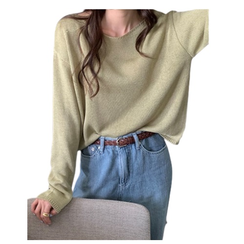 Ordinairement Noah Linen Knit [Light Green]