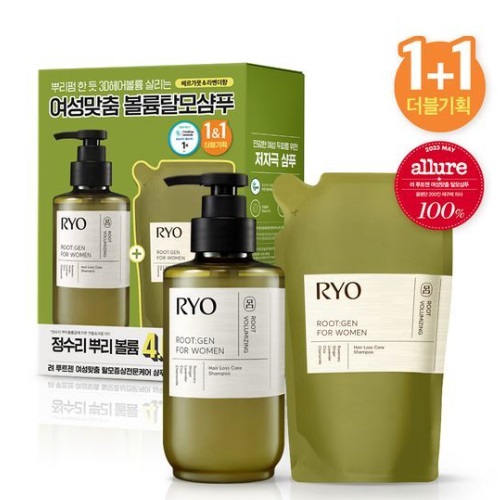 RYO Root:Gen For Women Hair Loss Care Shampoo 353ml (+Refill 353ml)