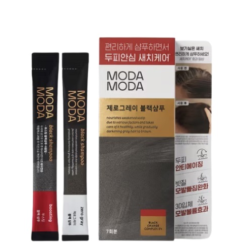 [DAISO] MODAMODA Zero Gray Black Shampoo 6ml x 7ea