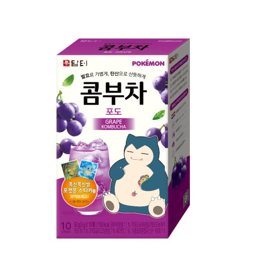 Damtuh Pokemon Kombucha Grape 5g x10sticks