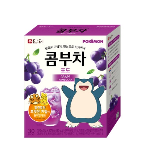 Damtuh Pokemon Kombucha Grape 5g x 30 sticks