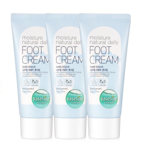 Vaseline Moisture natural Daily Foot Cream 60ml x 3ea