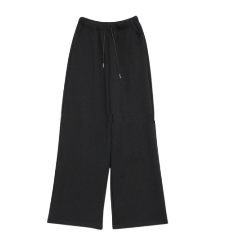 Ordinairement made. Plum Soft Wide Pants [Black]