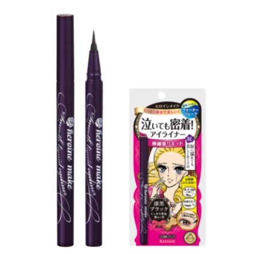 KISSME Heroine Make Smooth Liquid Eyeliner Super Keep 0.4ml [Real Deep Black]