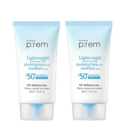 MakePrem UV Defense Me Watery Capsule Sun Cream 40mL 1+1 Special Set
