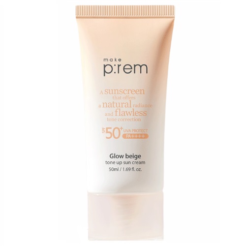 MakePrem Glow Beige Tone Up Sun Cream SPF50+PA++++50ml