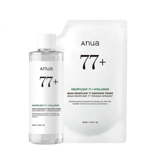 ANUA Heartleaf 77 Soothing Toner 350ml (+350ml Refill)