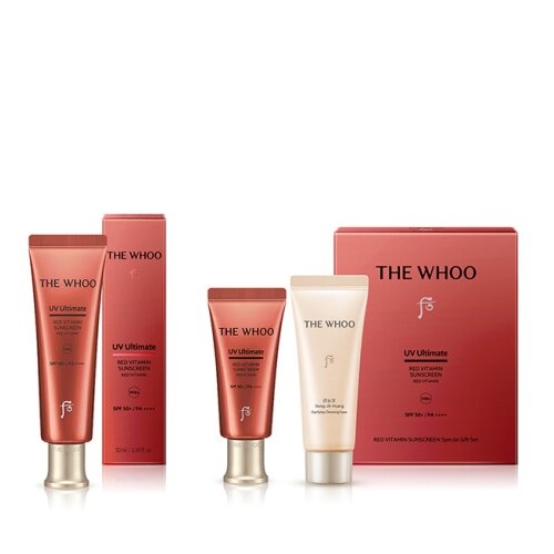 The Whoo UV Ultimate Red Vitamin Sunscreen SPF50+/PA++++50mL Set