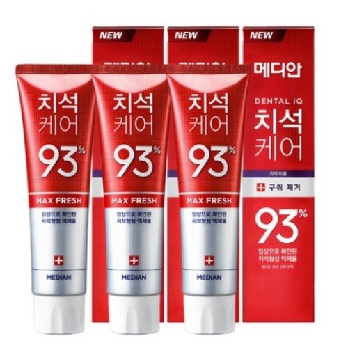 MEDIAN Tartar Care Toothpaste Max Fresh 120g x 3ea