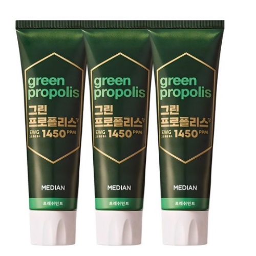 MEDIAN Green-Propolis Toothpaste Fresh Mint 100g x 3ea