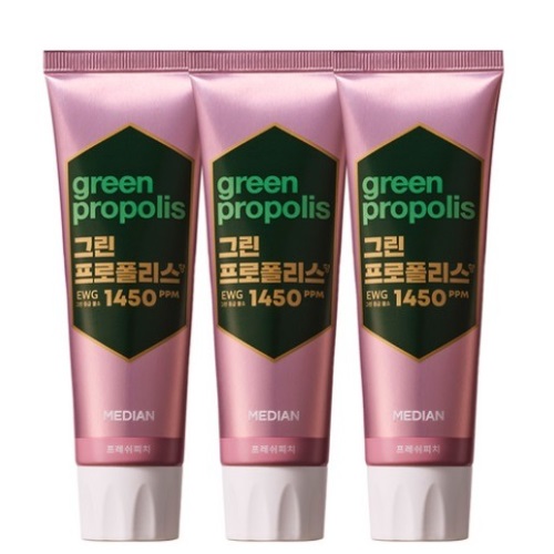 MEDIAN Green-Propolis Toothpaste Fresh Peach 100g x 3ea
