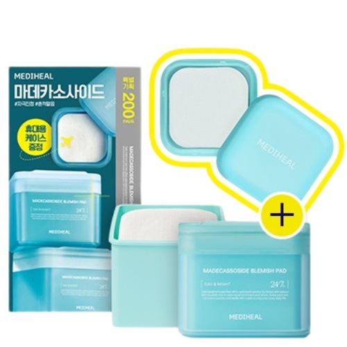MEDIHEAL Madecassoside Blemish Pad 100 Pads+Refill 100Pads (+case)