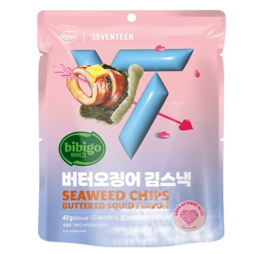 Bibigo Seaweed Chip Buttered Squid Flavor 40g
