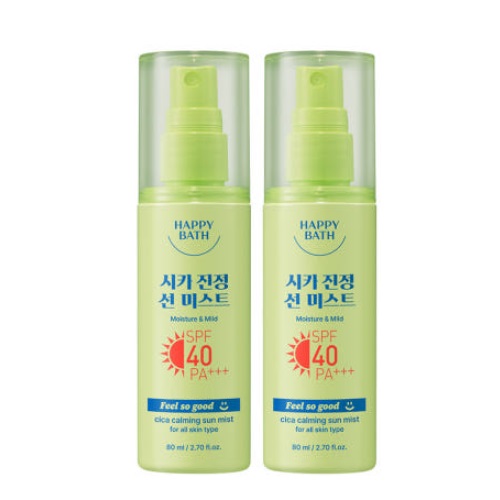 HAPPY BATH Feel So Good Cica Calming Sun Mint SPF40PA+++ 80ml*2ea