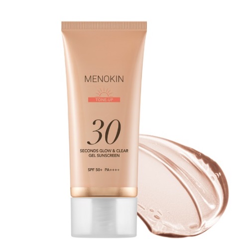 MENOKIN 30 Seconds Glow & Clear Gel Sunscreen SPF50+PA++++50ml [Tone-Up]