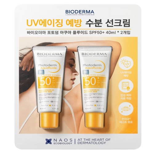 BIODERMA Photoderm Aquafluide  SPF50+ 40ml x 2ea