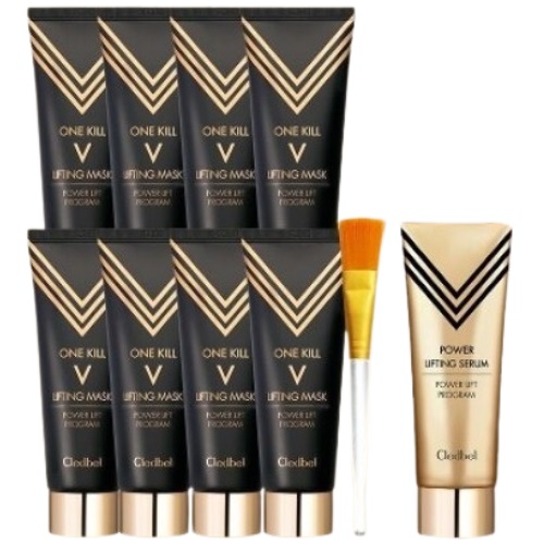 Cledbel One Kill Gold Lifting Mask 8 ea+ Serum 1+Brush mask