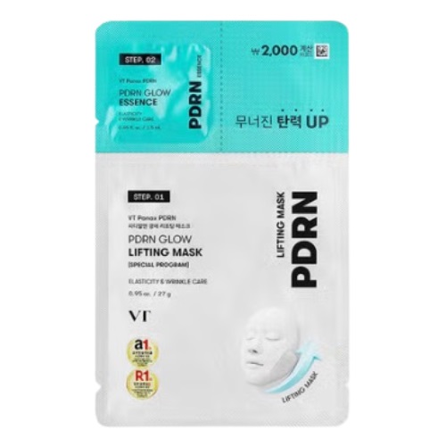 [DAISO] VT PDRN Glow Lifting Mask 27g+PDRN Glow Essence 1.5ml
