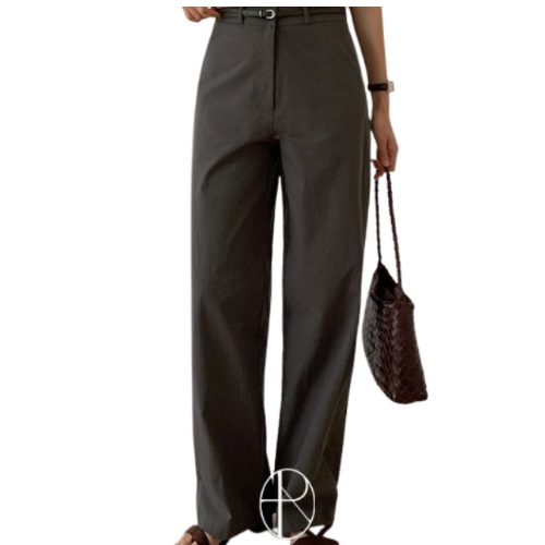 PUREDA [MADE] Blind Cotton Wide Pants #Charcoal M