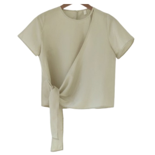 AlittleBeat matte heart necklace (Light Beige)