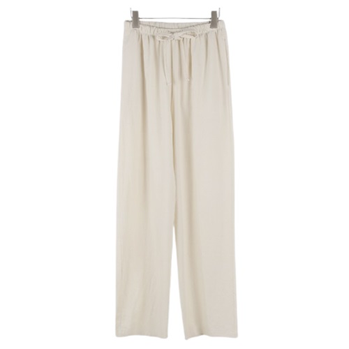 PUREDA [MADE] DEFNER LINEN BANDING PANTS #Ivory