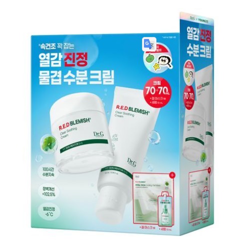 Dr.G Red Blemish Clear Soothing Cream 70ml Set (+Tube 70ml+Serum 10ml+Gel Mask Sheet 1ea+Spot Deco Patch)