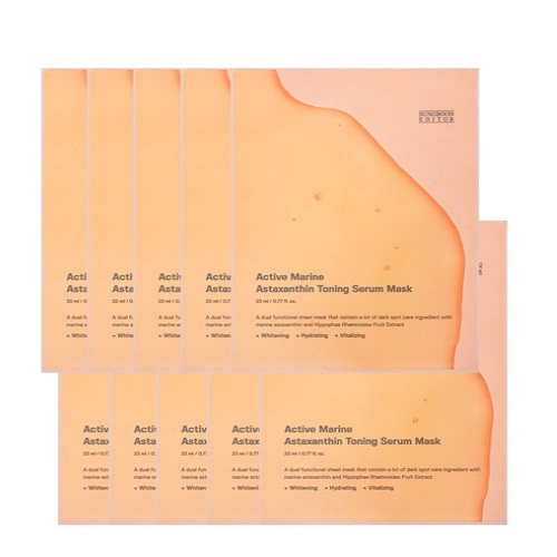 SungBoon Editor Active Marine Astaxanthin Toning Serum Mask 23ml x 10pcs