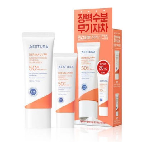 AESTURA Derma UV 365 Barrier Hydro Mineral Sunscreen SPF50+PA++++40ml+20ml