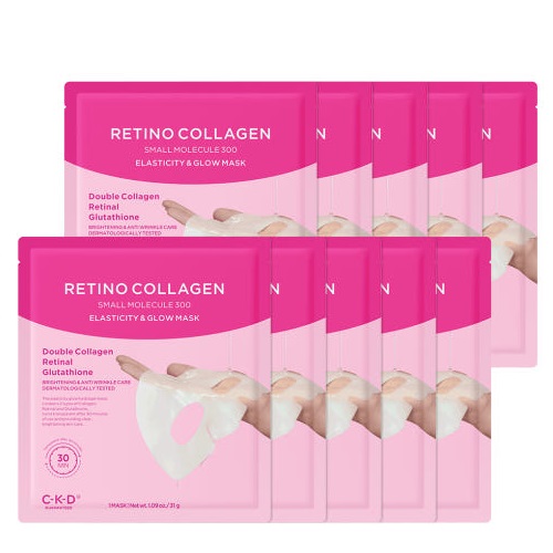 CKD Retino Collagen Small Molecule 300 Elasticity & Glow Mask Sheet*10ea