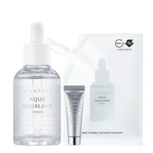 S.NATURE Aqua Squalane Serum 50mL Set (+50ml Refill+cream10ml)