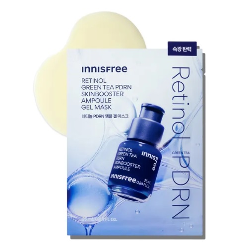 INNISFREE Retinol Green Tea PDRN SkinBooster Ampoule Gel Mask 25ml