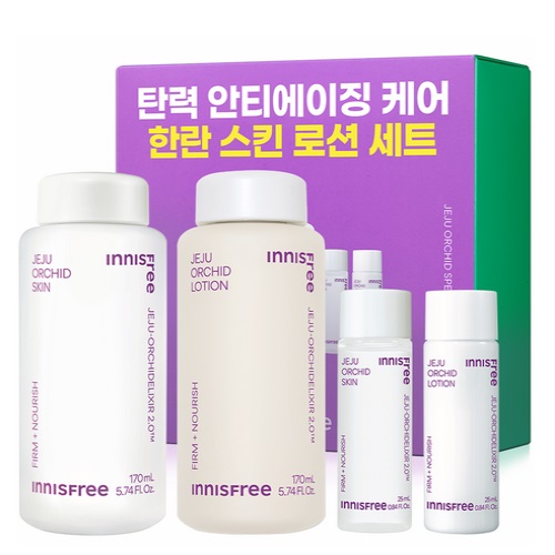 INNISFREE Jeju Orchid Skin 170ml +Lotion 170ml Set (+skin 25ml+Lotion 25ml)