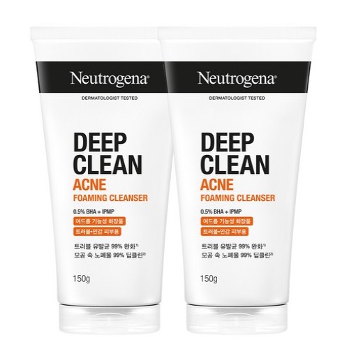 Neutrogena Deep Clean ACNE Foaming Cleanser 150g*2EA